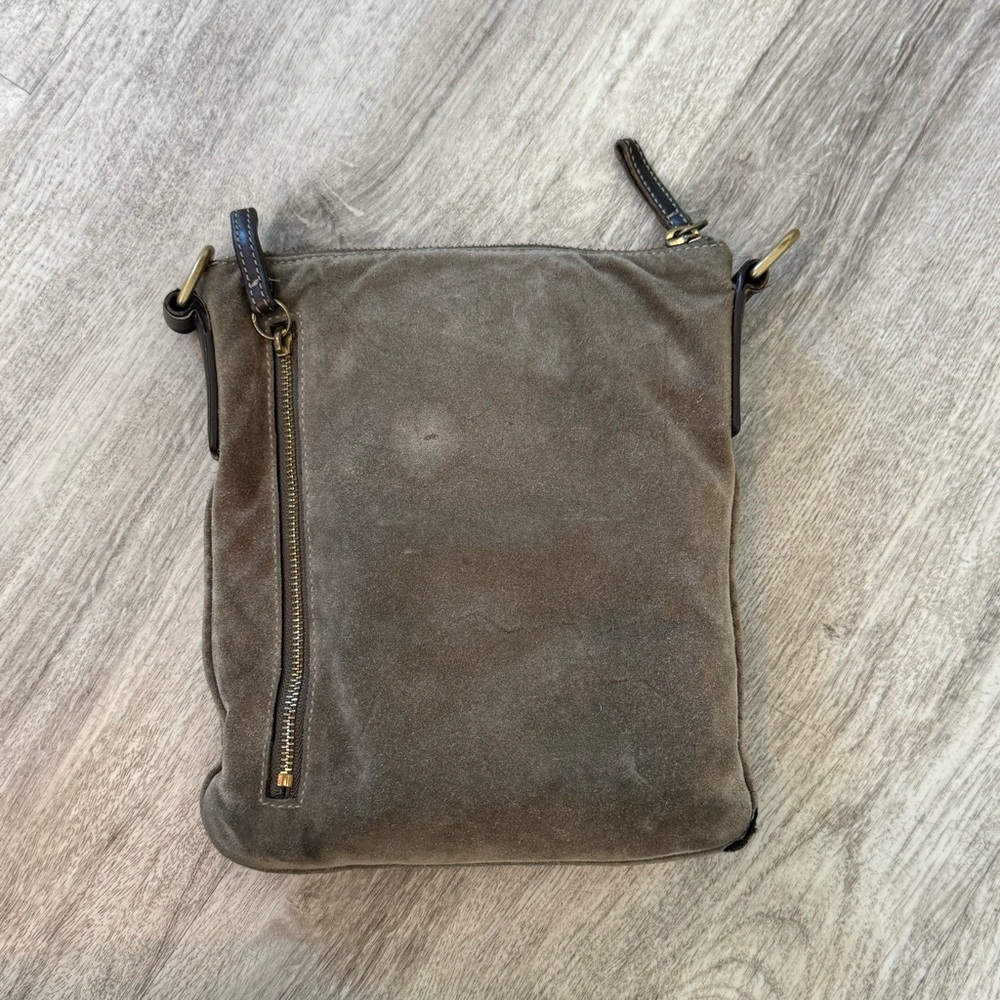 COACH VINTAGE Brown / Taupe Suede Hamilton Crossbody / Slingback Bag - EUC - Picture 8 of 16